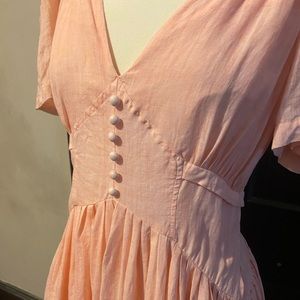 Linen Naive pink dress